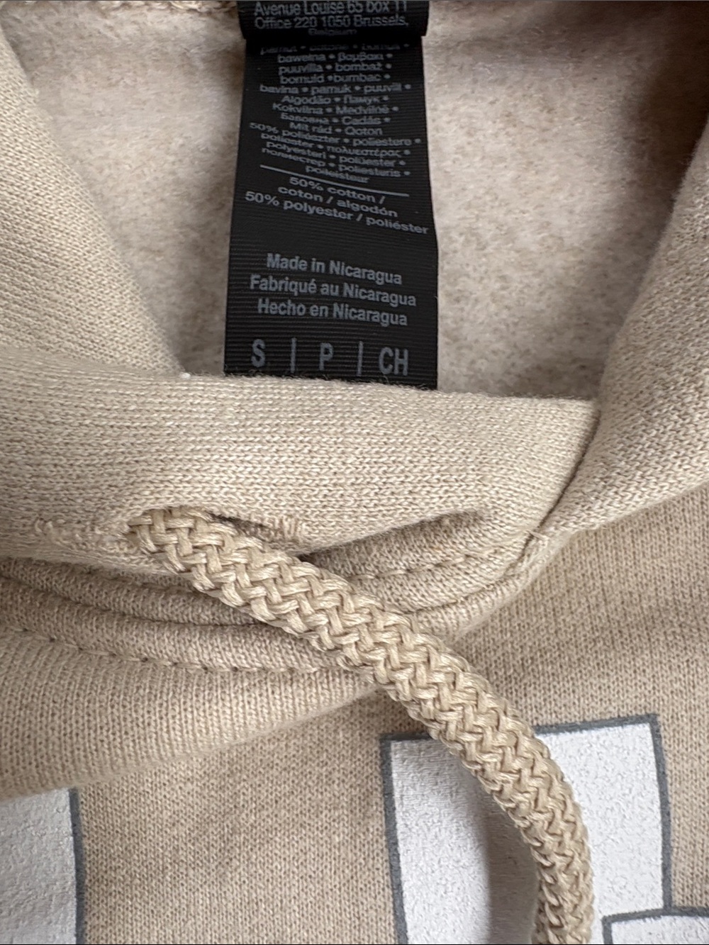NWOT HOTWORX Logo Hoodie Light Beige - Picture 3 of 6
